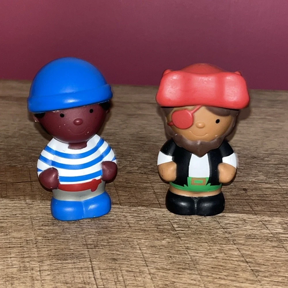 Lot of 2 Water Table Pirate Boy Toy Figures Replacement Vinyl Figure 3